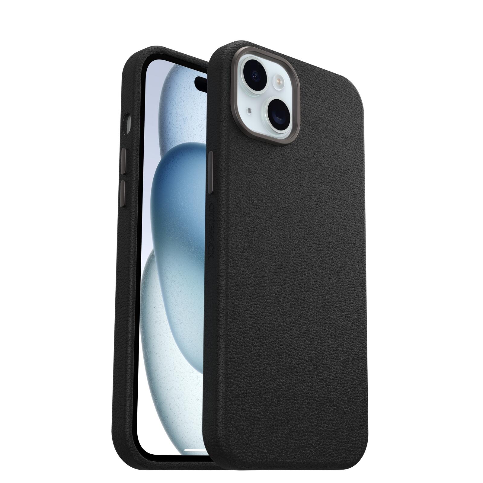 OtterBox Symmetry Cactus Leather Apple iPhone 15 Plus Noir Ash - black OtterBox Symmetry Cactus Leather Apple iPhone 15 Plus Noir Ash - black